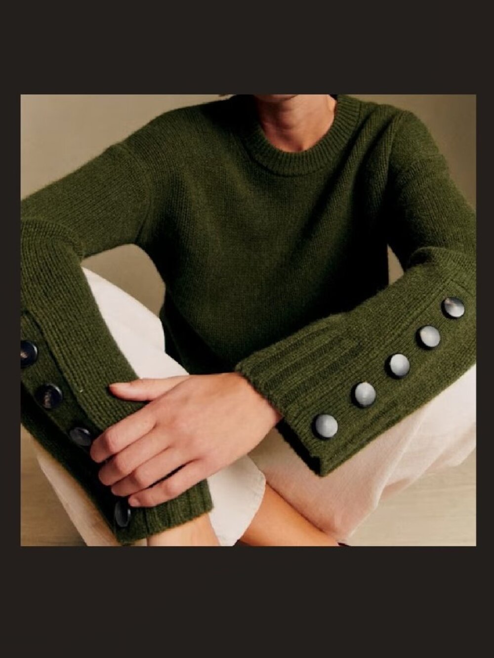 Sezane Dylan Jumper, Perfect Green, size M